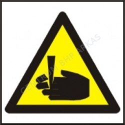 Uwaga niebezpieczeństwo obcięcia palców. Płyta PCV