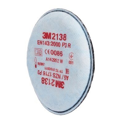 Filtr przeciwpyłowy 3M P3 2138 do półmaski lub maski 3M 6000 i 7000 op/2szt.
