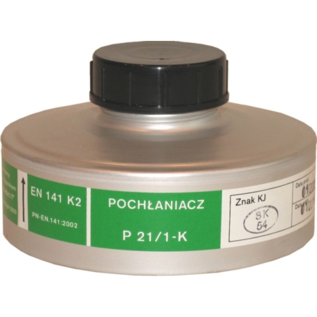Pochłaniacz P21/1-K uniwersalny gwint do półmaski lub maski PANAREA, MSA i innych.